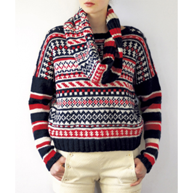 〈レシピ〉編み込みのセーターとスヌード（ビンゲ）