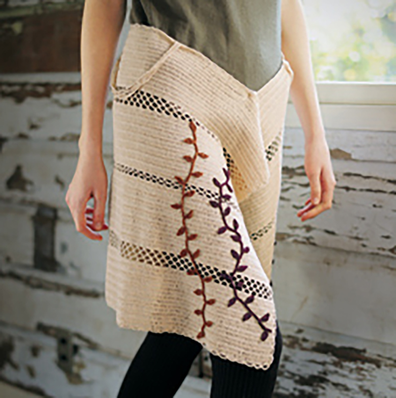 〈レシピ〉葉っぱモチーフ付きオーバースカート