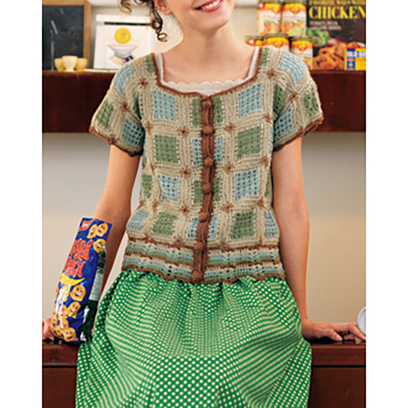 〈レシピ〉方眼編みのモチーフつなぎカーディガン