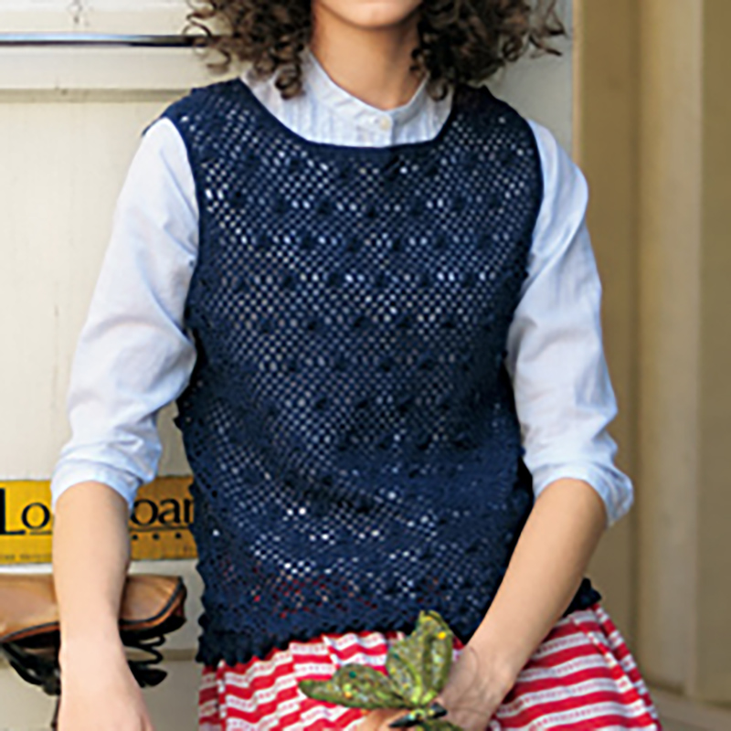 〈レシピ〉ネット編みのベスト