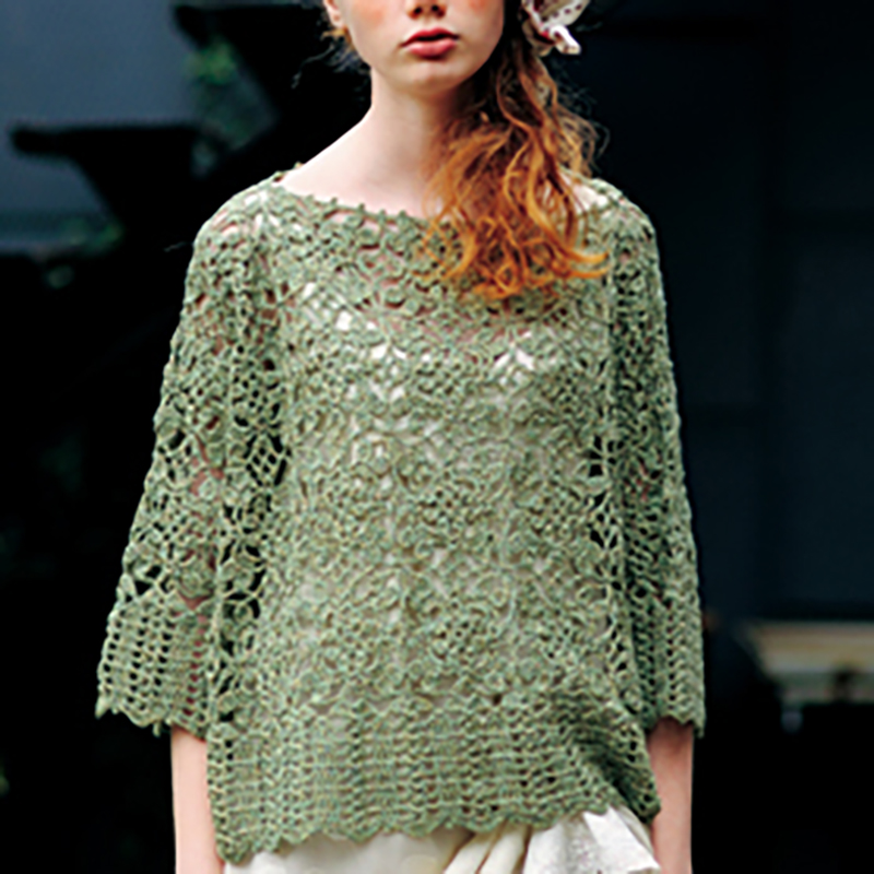 〈レシピ〉モチーフつなぎのプルオーバー