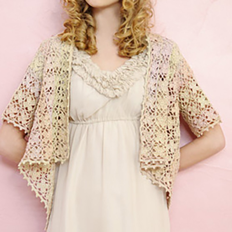 〈レシピ〉連続モチーフ編みのボレロ