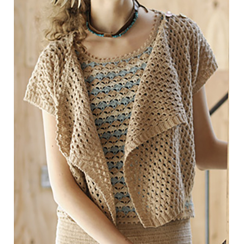 〈レシピ〉　透かし模様のカーディガン