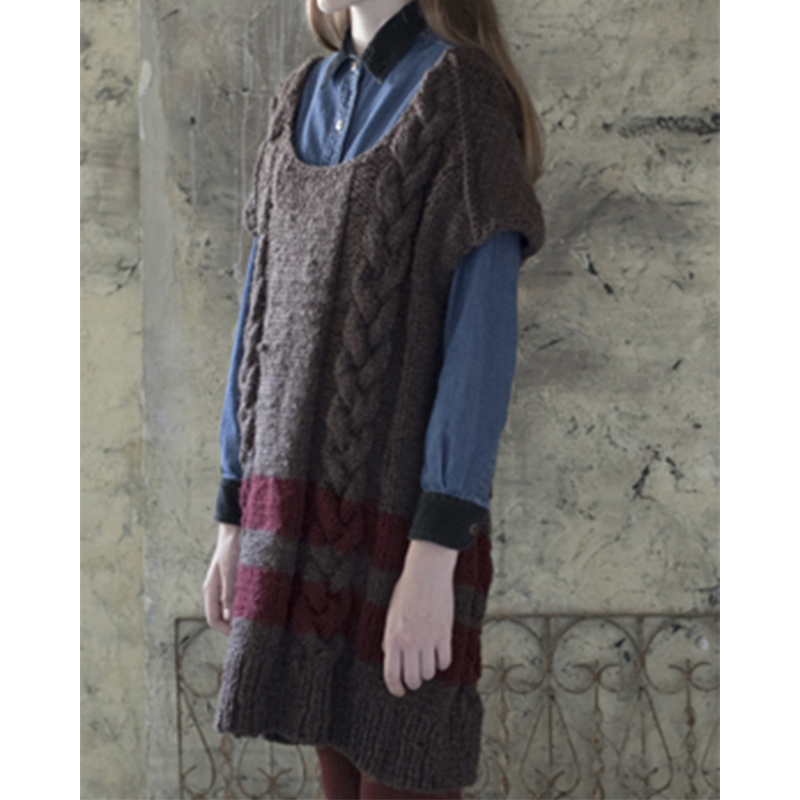 〈レシピ〉ケーブル模様のワンピース