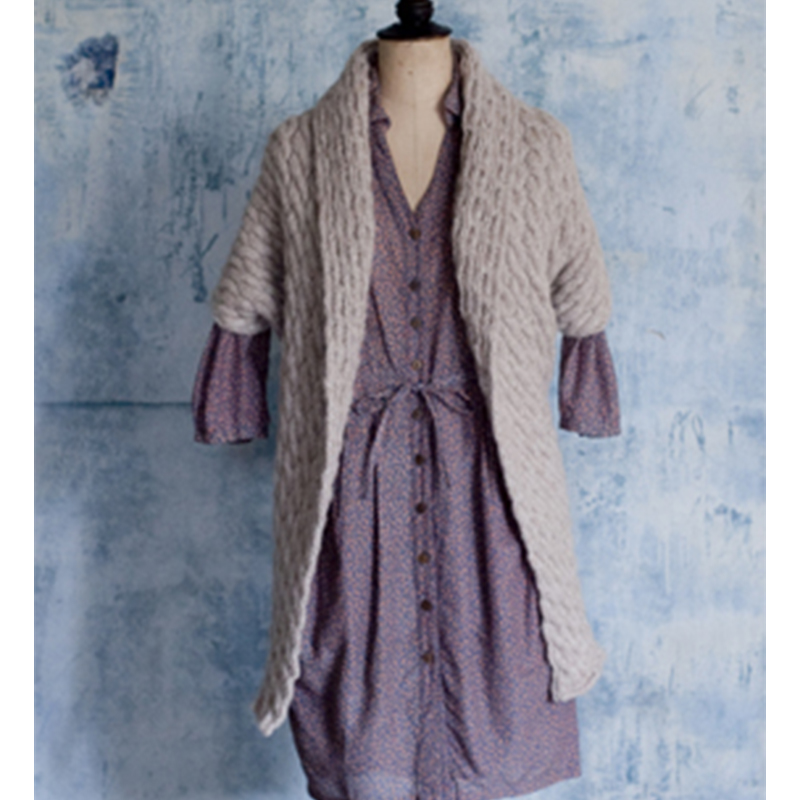 〈レシピ〉ケーブル模様のカーディガン