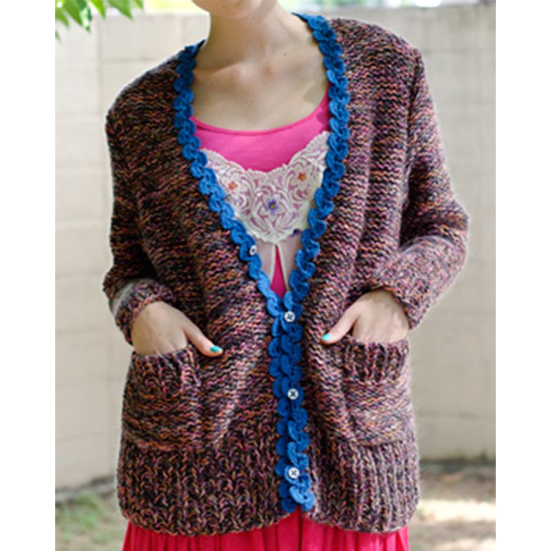 〈レシピ〉多色使いのカーディガン