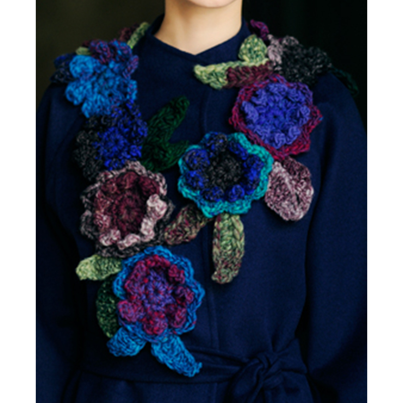 〈レシピ〉花モチーフマフラー
