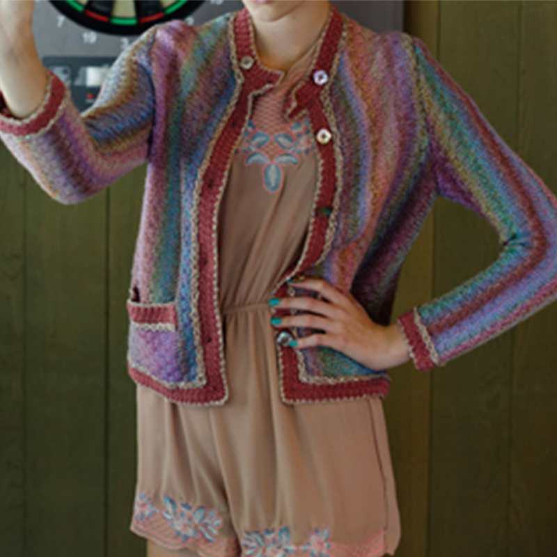 〈レシピ〉ラメ入りカーディガン