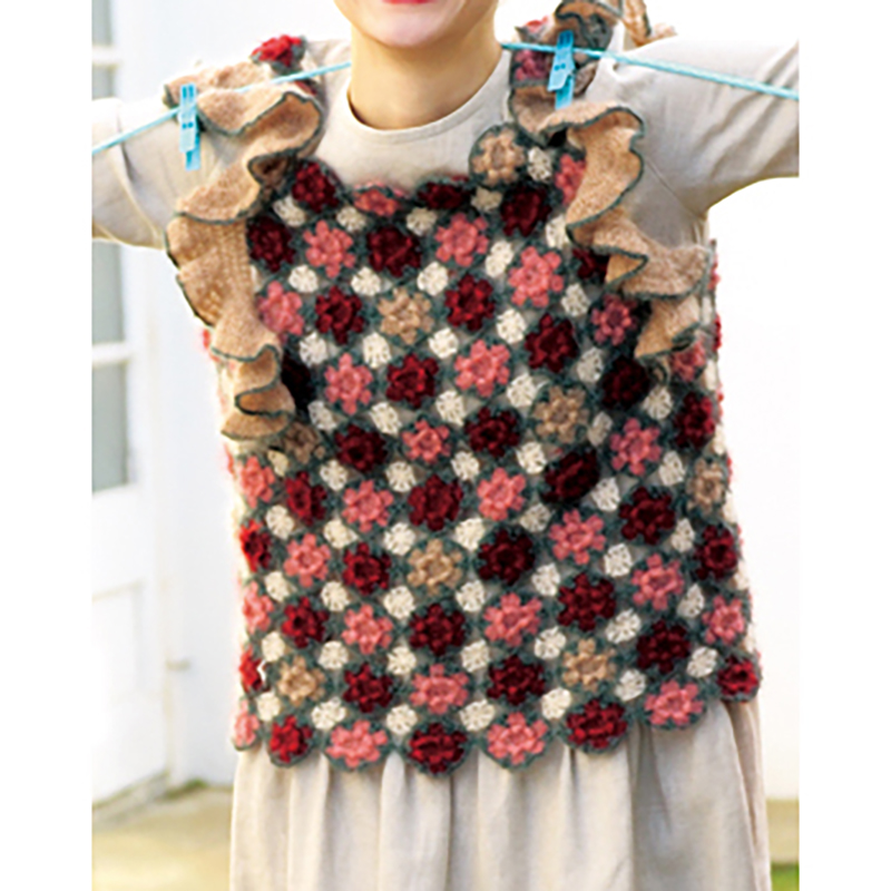 〈レシピ〉フリル袖のモチーフベスト