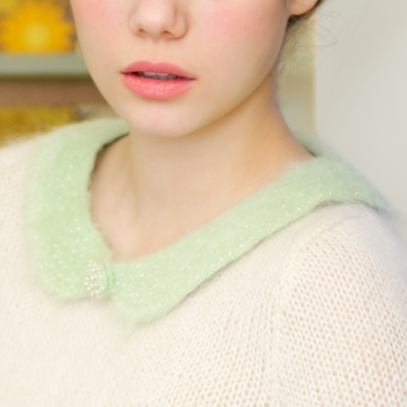 〈レシピ〉ペールグリーンのつけ衿