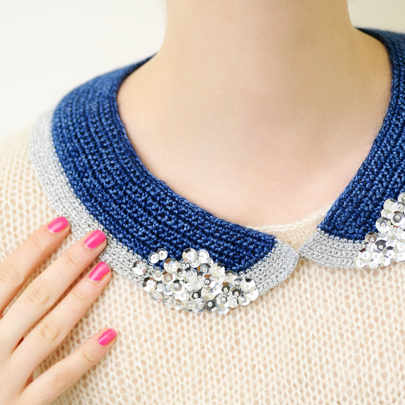 〈レシピ〉ブルーのつけ衿