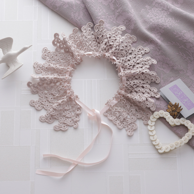 〈レシピ〉ピンクベージュのつけ衿