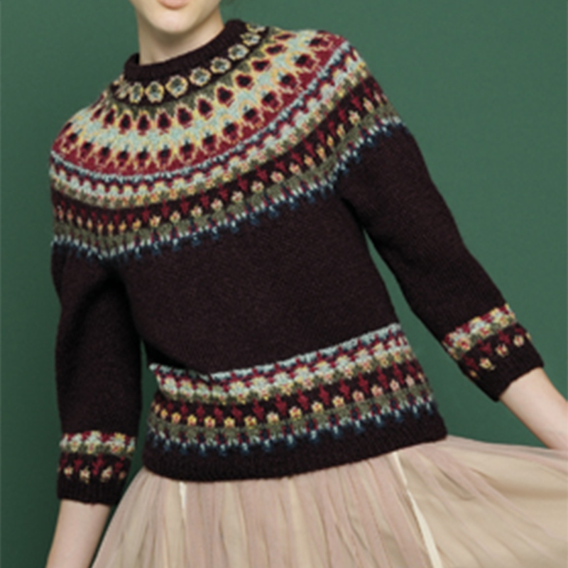 〈レシピ〉赤紫の丸ヨークプルオーバー（ボーヒュース）