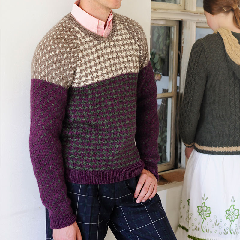 〈レシピ〉格子模様のラグラン袖プルオーバー