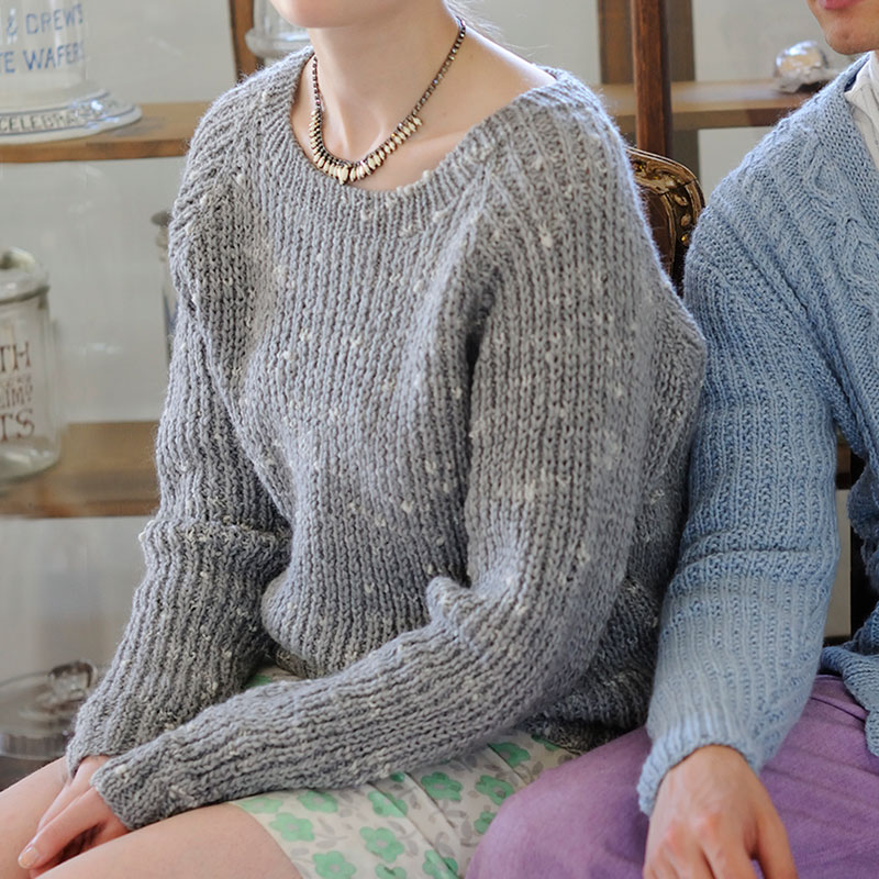 〈レシピ〉グレーのラグラン袖プルオーバー