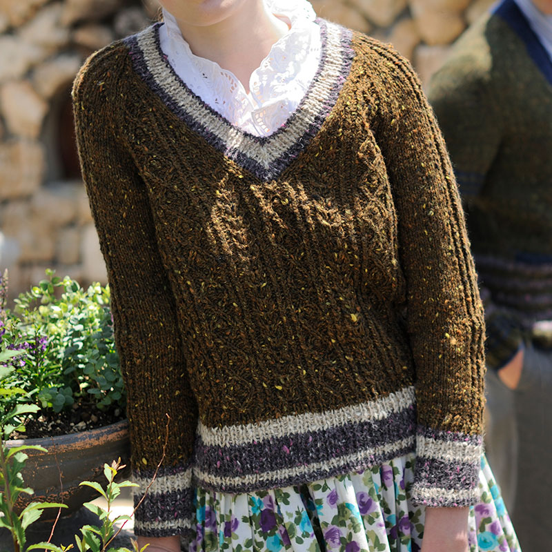 〈レシピ〉ダイヤ柄入りのチルデン・セーター