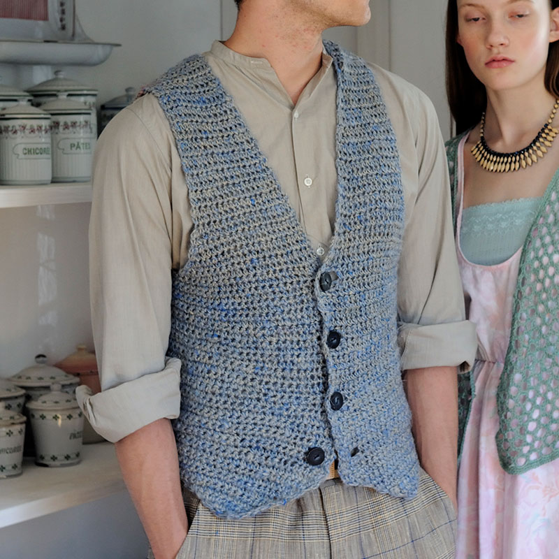 〈レシピ〉コルトレイクリネンのメンズベスト