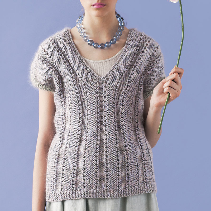 〈レシピ〉シルキーモヘアの半袖プルオーバー