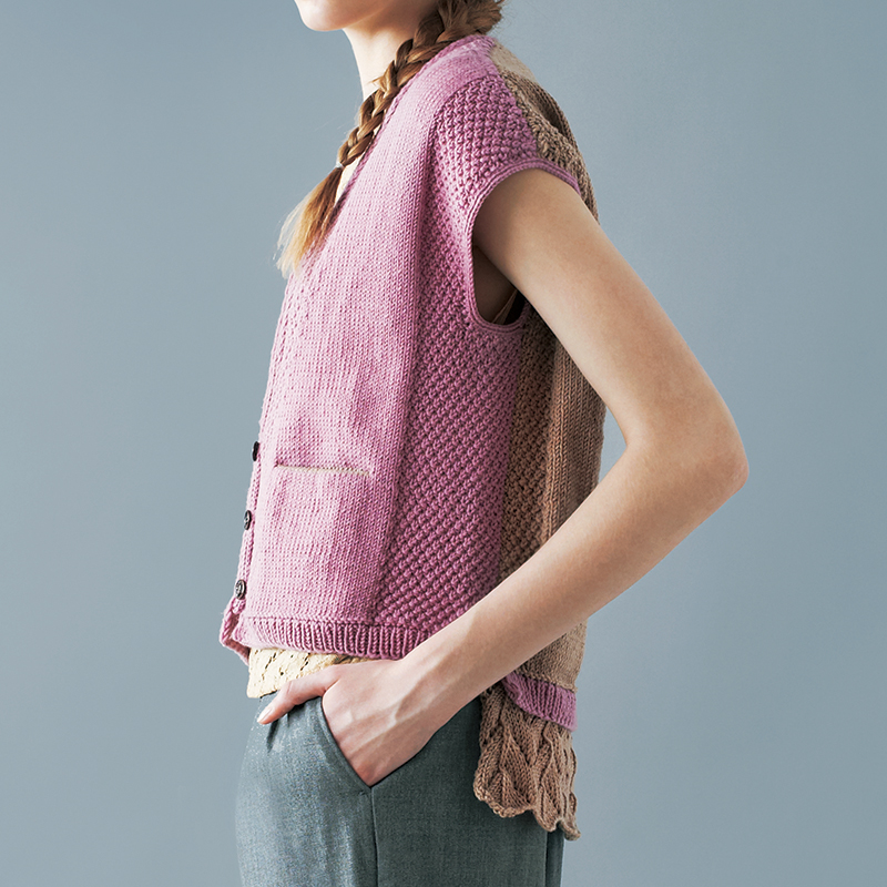 〈レシピ〉前あきV 衿ベスト