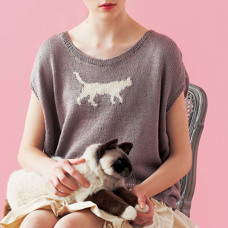 〈レシピ〉仔猫モチーフのプルオーバー