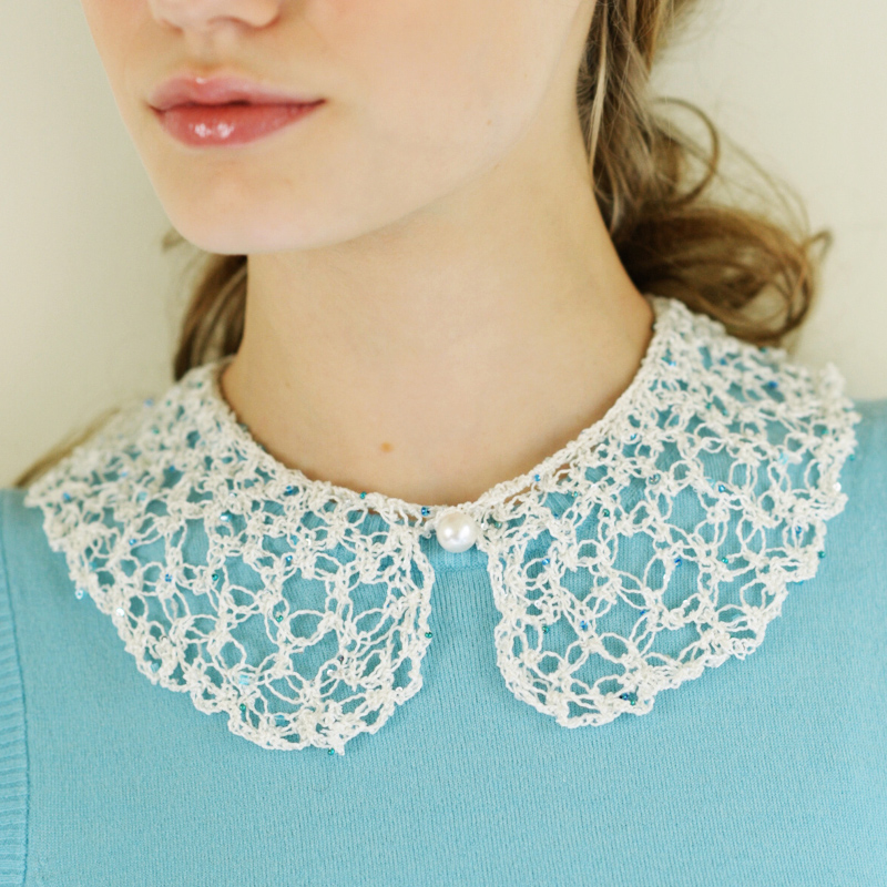 〈レシピ〉七宝編みのつけ衿