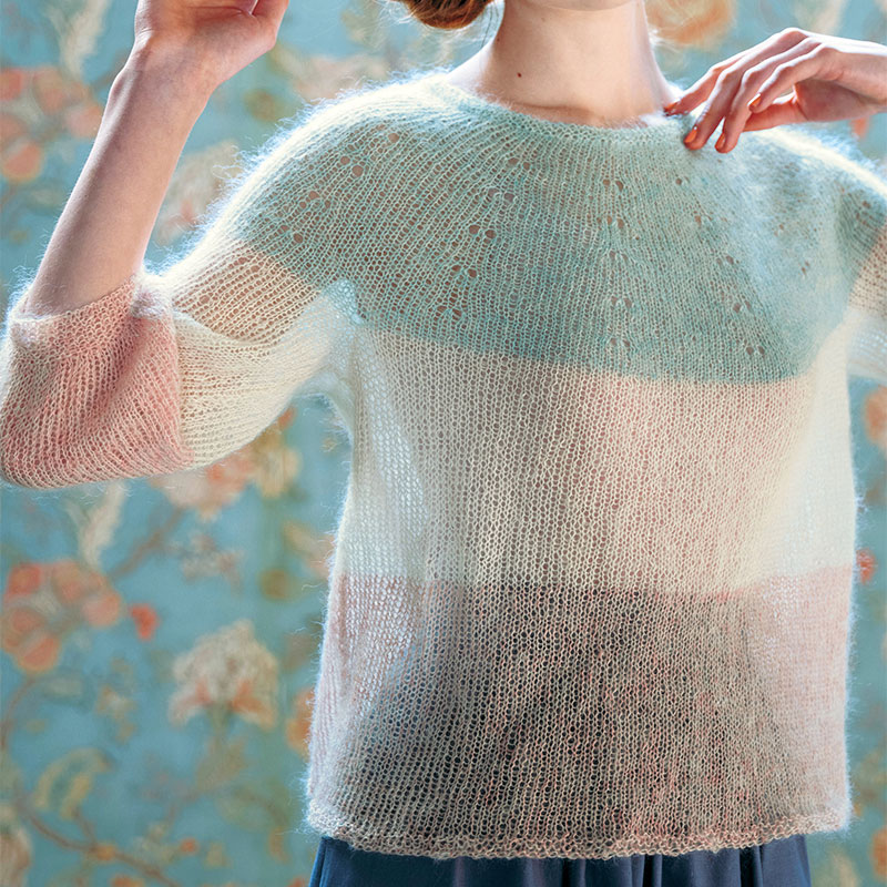 〈レシピ〉水色・生なり・ピンクのトップダウンプル