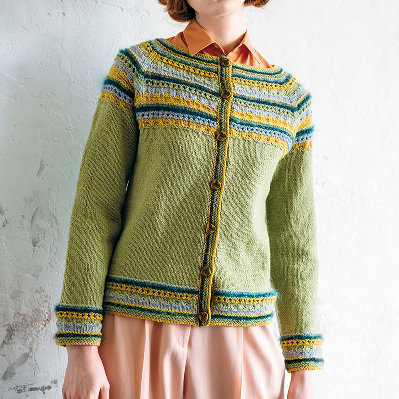 〈レシピ〉トップダウンのカーディガン