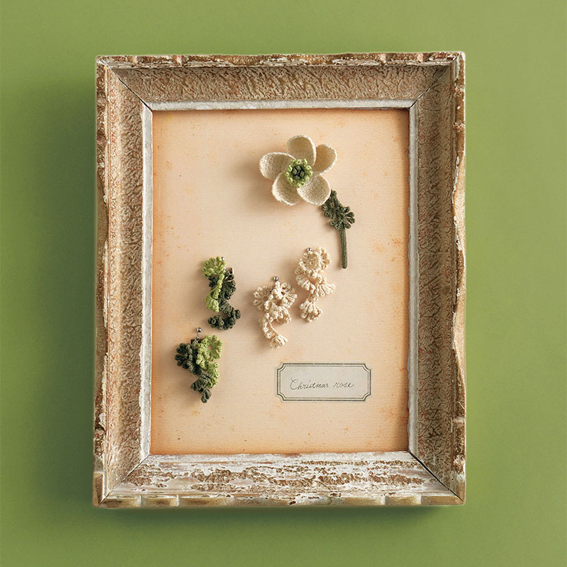 〈レシピ〉クリスマスローズのブローチとイヤリング