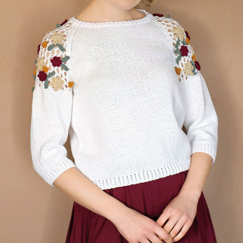 〈レシピ〉カラフルモチーフのプルオーバー