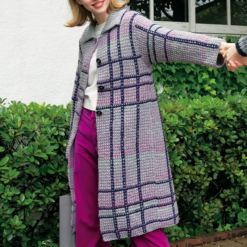 〈レシピ〉チェック柄のコート