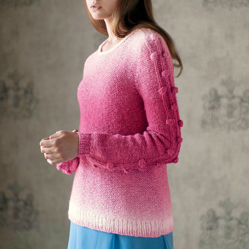 〈レシピ〉ピンクグラデーションのプルオーバー