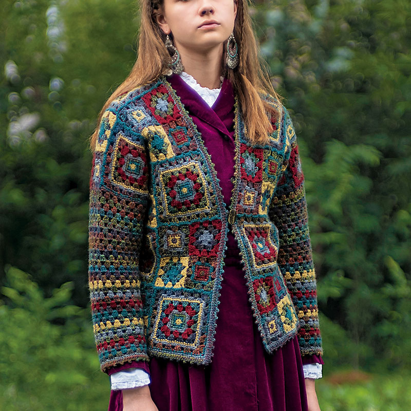 〈レシピ〉モチーフつなぎのカーディガン