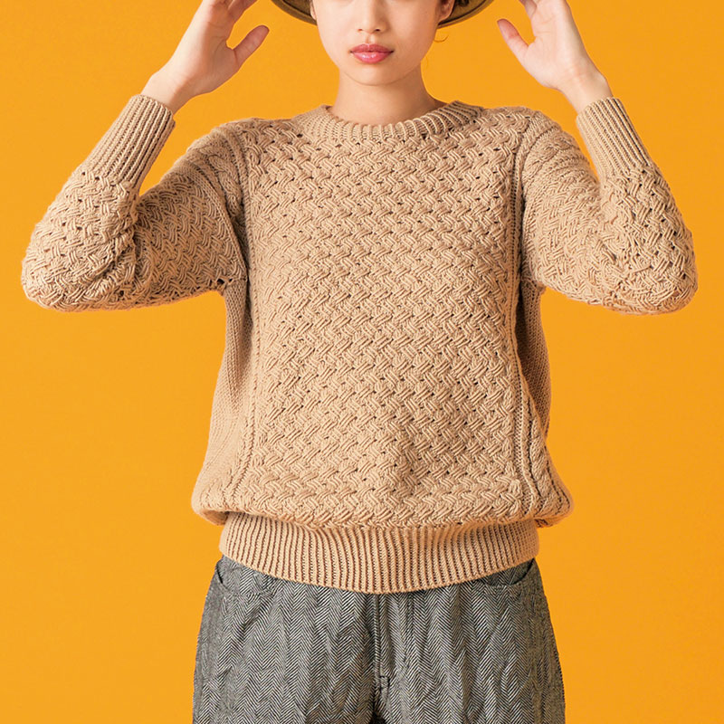 〈レシピ〉目通し交差のセーター