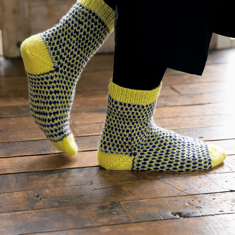 〈レシピ〉すべり目模様の靴下