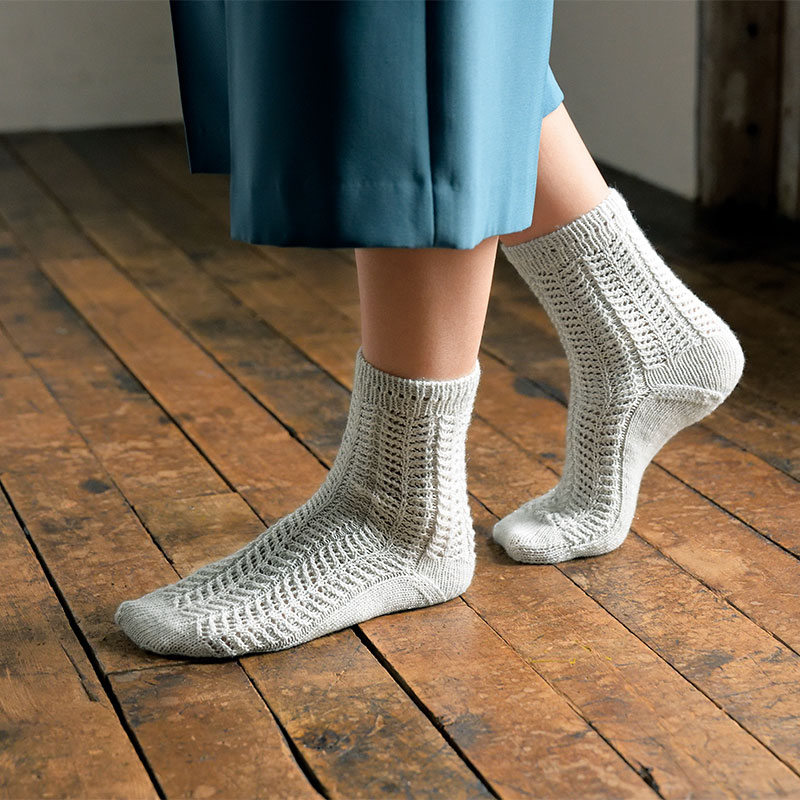 〈レシピ〉レーシーなラメの靴下