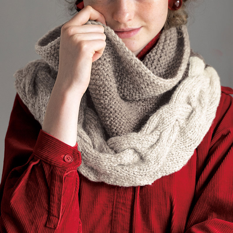 〈レシピ〉なわ編みのスヌード