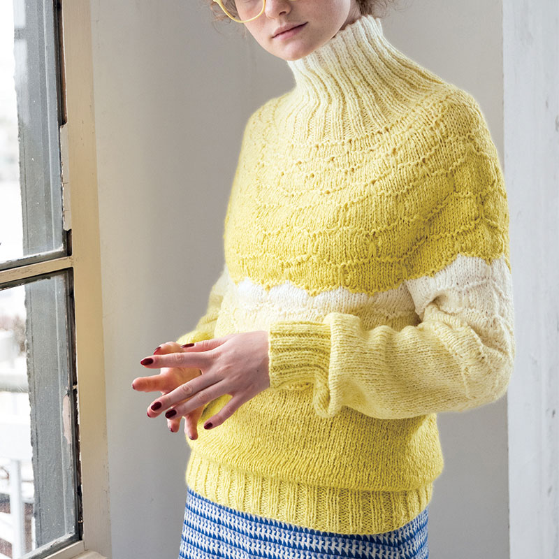 〈レシピ〉引き上げ模様の丸ヨークプルオーバー