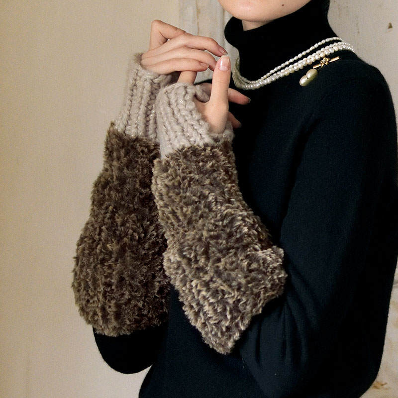 〈レシピ〉ふわもこのアームウォーマーと帽子