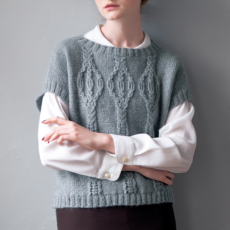 〈レシピ〉変形ダイヤモンド模様のベスト