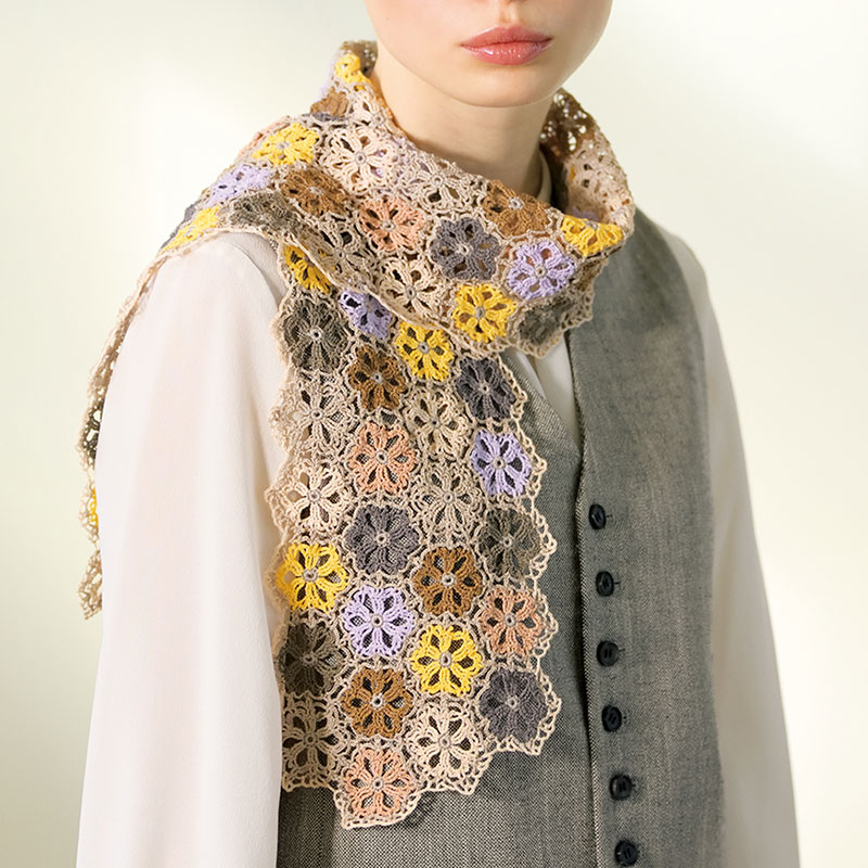〈レシピ〉花モチーフのストール