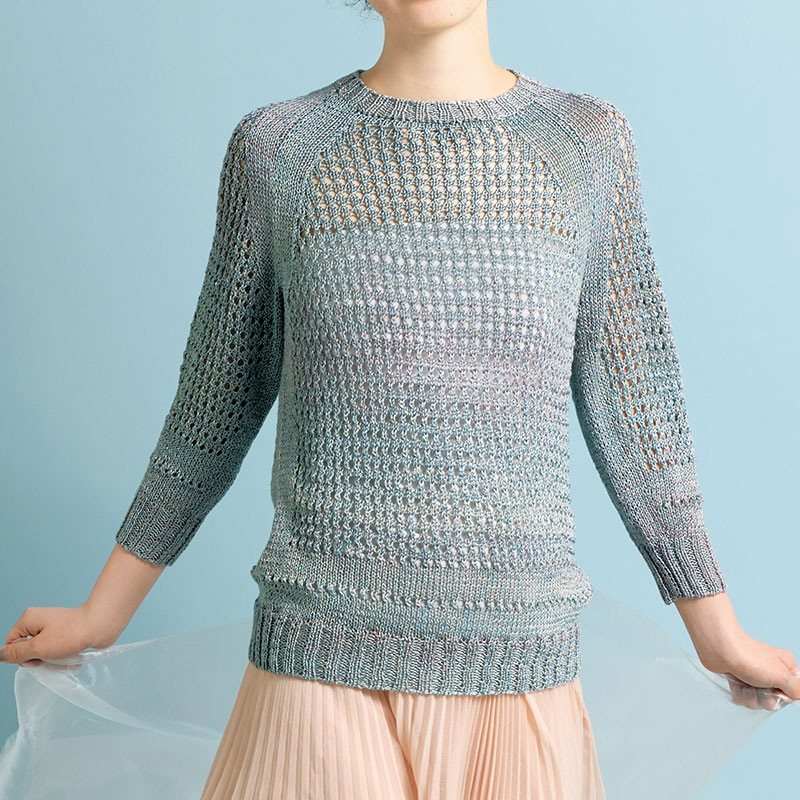 〈レシピ〉透かし模様のラグランプルオーバー