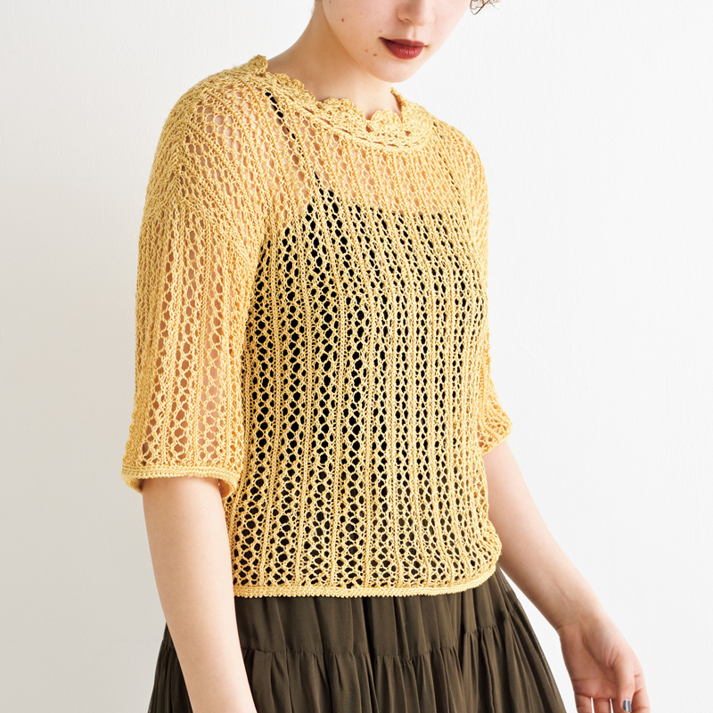 〈レシピ〉棒針編みのプルオーバー