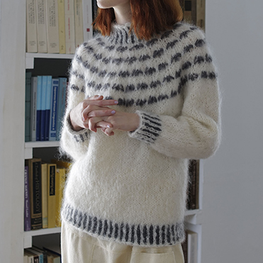 〈レシピ〉トップダウンで編む丸ヨークプルオーバー