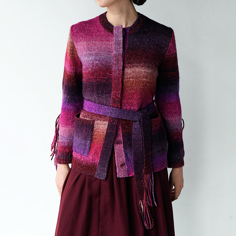 〈レシピ〉紫系ベルトつきジャケット