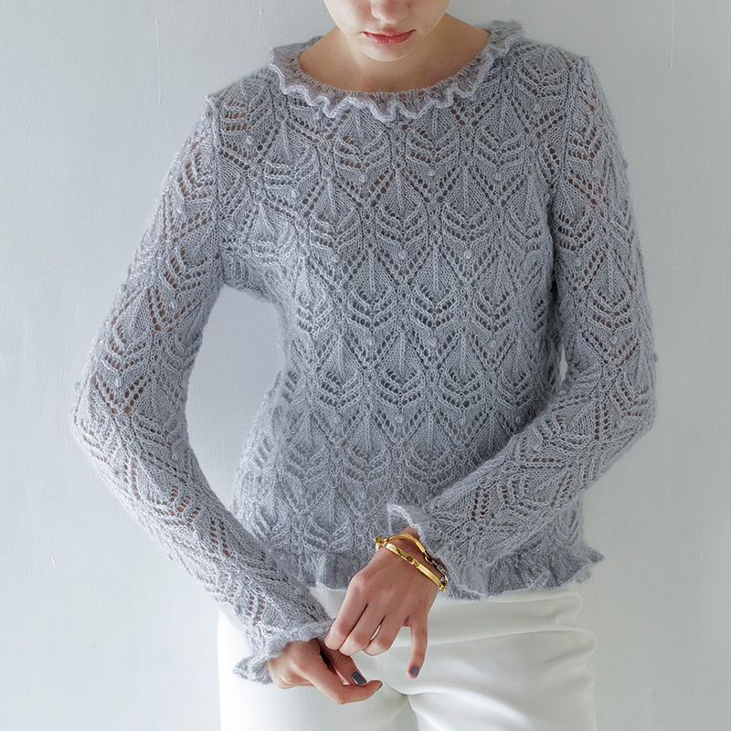 〈レシピ〉レースフリルのプルオーバー