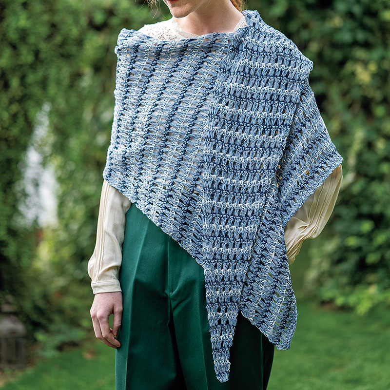 〈レシピ〉アフガン編みの三角ショール