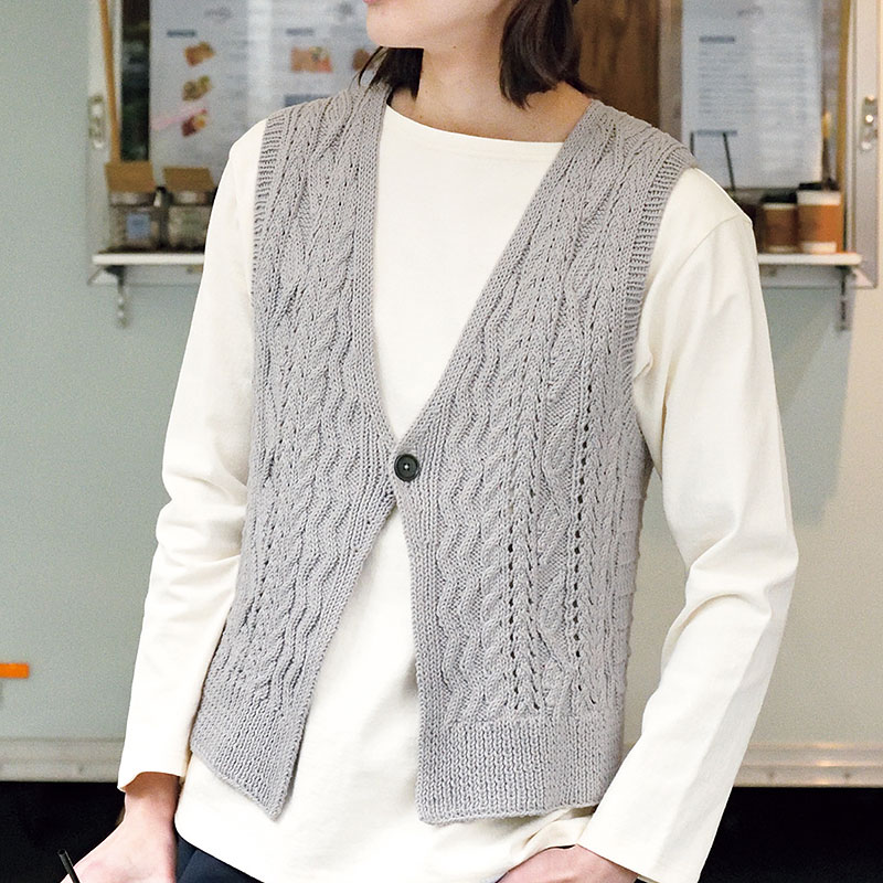 〈レシピ〉グレーのメンズベスト