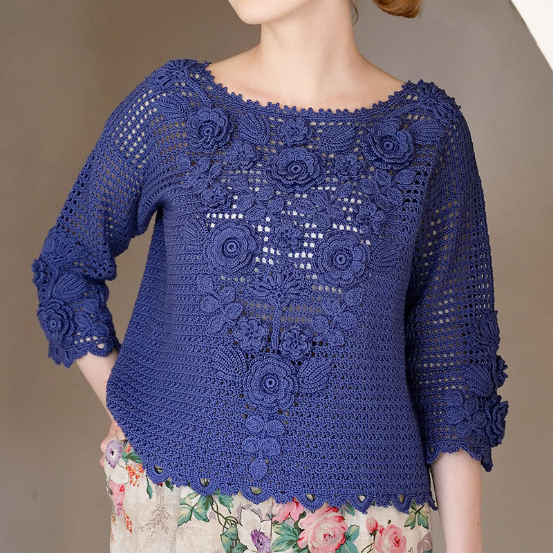 〈レシピ〉アイリッシュクロッシェのプルオーバー