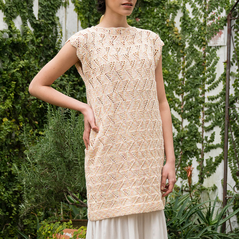 〈レシピ〉ジグザグ模様のロング丈プルオーバー