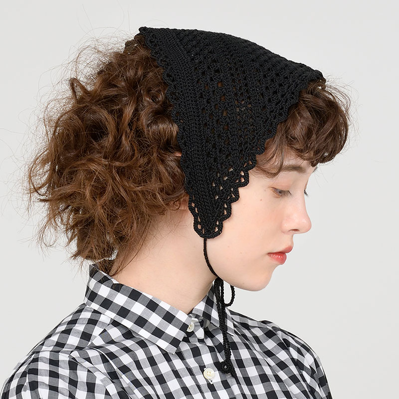 〈レシピ〉三角ショール 黒